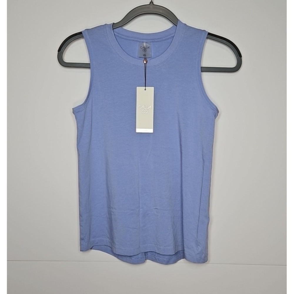 Calia Womens Purple Shirttail Hem Sleeveless Tank Top Size XS NWT